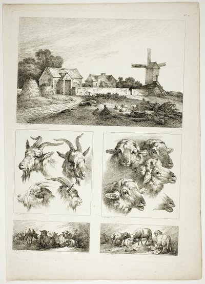 プレート 28/38 から Oeuvres de J. B. Huet 作： Jean Baptiste Huet