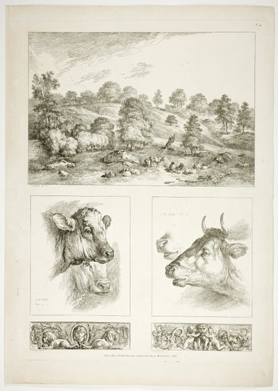 プレート 4/38 から Oeuvres de J. B. Huet 作： Jean Baptiste Huet