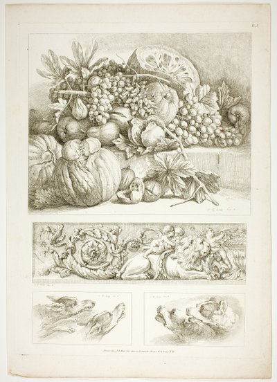 プレート 3 の 38 から Oeuvres de J. B. Huet 作： Jean Baptiste Huet