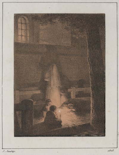 ろうそくを持つ子供、1818年。 作： Jean Baptiste Isabey