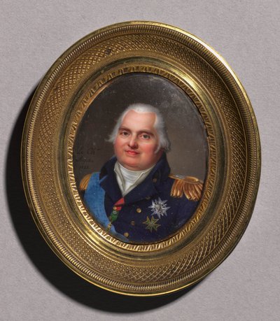 ルイ18世の肖像、1822年。 作： Jean Baptiste Jacques Augustin