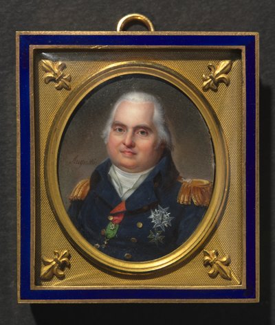ルイ18世の肖像、c。 1822年。 作： Jean Baptiste Jacques Augustin