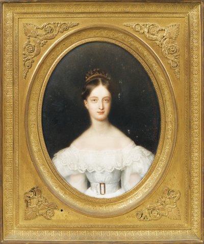 オルレアンのクレメンティン王女1817-1907、サクセコーブルクとゴータの王女、1830年 作： Jean Baptiste Joseph Duchesne