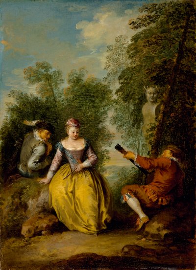 牧歌的なコンサート、c.1725 作： Jean Baptiste Joseph Pater