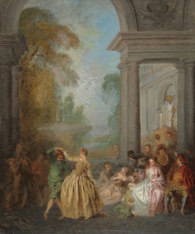 パビリオンのダンサー、1720年代 作： Jean Baptiste Joseph Pater