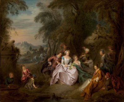 公園で休む 作： Jean Baptiste Joseph Pater
