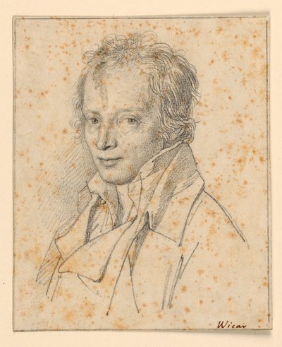 若い男の肖像 作： Jean Baptiste Joseph Wicar