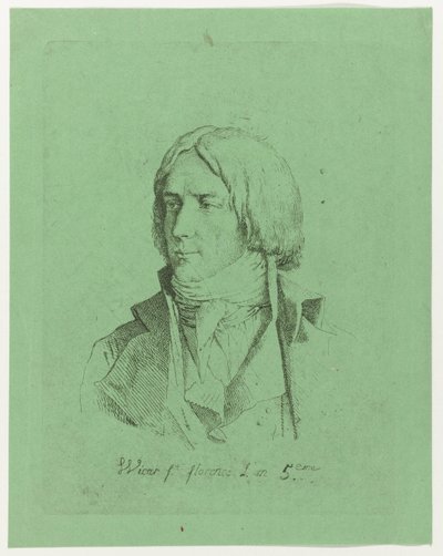 見知らぬ青年の肖像 作： Jean Baptiste Joseph Wicar