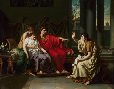 アウグストゥス、オクタヴィア、リヴィアに『アエネーイス』を読み聞かせるヴァージル、179093年。 作： Jean Baptiste Joseph Wicar