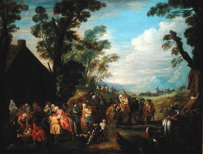 戦争に向けて出発 作： Jean Baptiste Joseph attr. to Pater