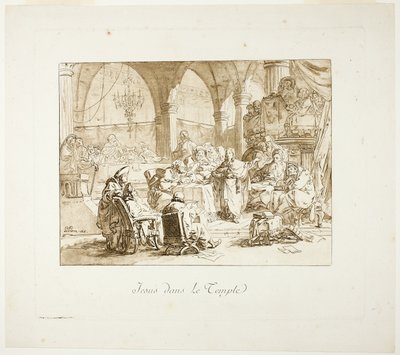 神殿のイエス 作： Jean Baptiste Le Prince