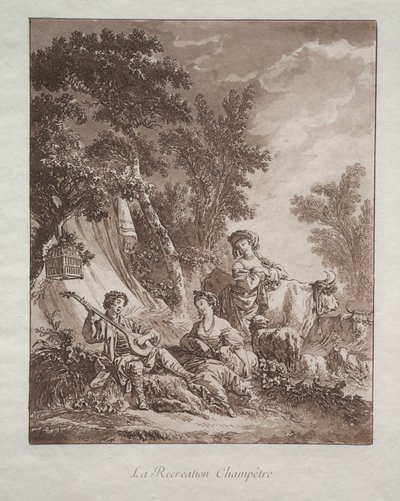 農村レクリエーション、1769。 作： Jean Baptiste Le Prince