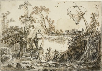 Varie Vedute del Gentileの前絵のための研究、1755年頃 作： Jean Baptiste Le Prince