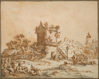 モスクワ居酒屋、c。 1773年。 作： Jean Baptiste Le Prince
