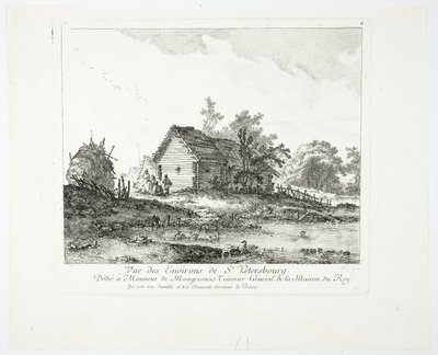 サンクトペテルブルク近郊の景色 作： Jean Baptiste Le Prince