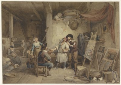 Adriaen Brouwer と生徒の J. van Craesbeek 作： Jean Baptiste Madou
