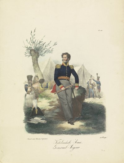 少将、1820-1825 オランダ陸軍、少将 (オブジェクトのタイトル) オランダ王国の軍服。 ウィレム・ヴァン・バイランド閣下に捧げる (オブジェクトのシリーズタイトル) 作： Jean Baptiste Madou