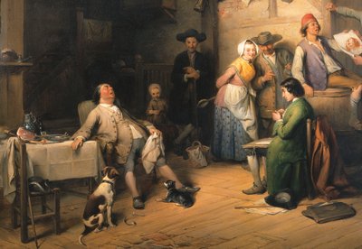 昼寝の途中で撮影された、1842年 作： Jean Baptiste Madou