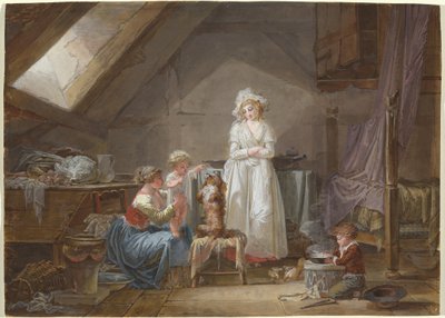 ローザンヌに亡命中の若いフランス侯爵 作： Jean Baptiste Mallet