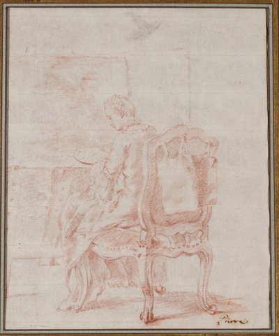 風景を描く女性 作： Jean Baptiste Marie Pierre