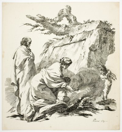 エジプトへの逃避 作： Jean Baptiste Marie Pierre