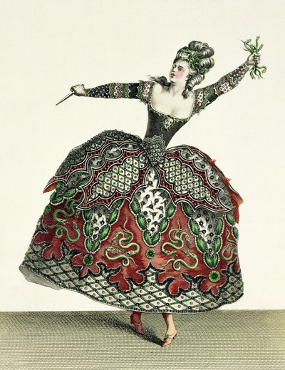 タウリスのイフィゲニアと他のいくつかのオペラの怒りの衣装、ルネガイヤール（c.1710-90）c.1780の彫刻 作： Jean Baptiste Martin