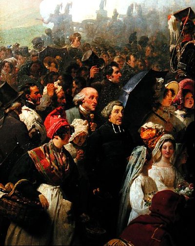 ヴァルミーの古戦場を訪れるルイ・フィリップ王（1773-1850）、1831年6月8日（油彩・キャンバス）（詳細） 作： Jean Baptiste Mauzaisse