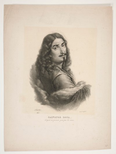 サルヴァトール・ローザの肖像 作： Jean Baptiste Mauzaisse