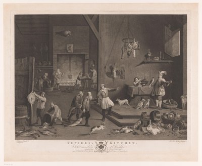 暖炉のあるキッチン シーン Teniers