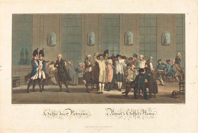 Café des Patriotes - パトリオットのコーヒーハウス 作： Jean Baptiste Morret after Jacques François Joseph Swebach Desfontaines