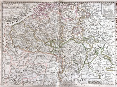 ベルギーの地図（彫刻 作： Jean Baptiste Nolin