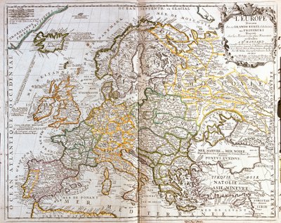 ヨーロッパの地図 作： Jean Baptiste Nolin