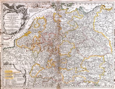 ドイツ地図（1703年）（エングレービング 作： Jean Baptiste Nolin