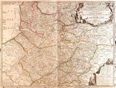 ピカルディ（フランス）の地図 作： Jean Baptiste Nolin