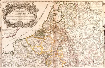 西ドイツとオランダの地図 作： Jean Baptiste Nolin