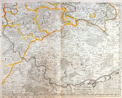 イル・ド・フランスの東側の地図 作： Jean Baptiste Nolin