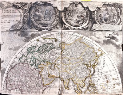 世界の北半球の地図 作： Jean Baptiste Nolin