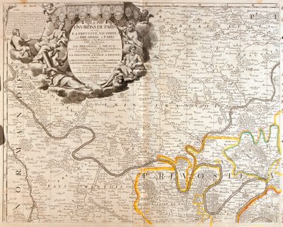 イル・ド・フランス北西部の地図 作： Jean Baptiste Nolin