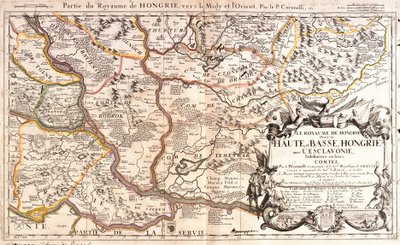 ハンガリー王国東洋部の地図（エングレーヴィング 作： Jean Baptiste Nolin