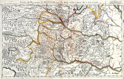 ハンガリー王国南岸地域地図（エングレーヴィング 作： Jean Baptiste Nolin