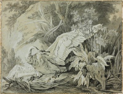 犬に襲われた野生の白鳥 作： Jean Baptiste Oudry