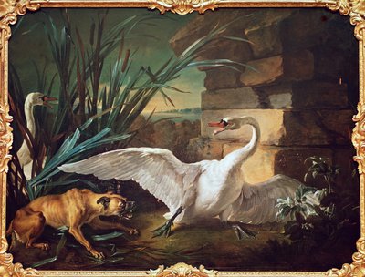 犬と白鳥 作： Jean Baptiste Oudry