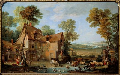 ジャン・バティスト・ウードリ（1686-1755）の「La ferme Peinture」 1753年 作： Jean Baptiste Oudry