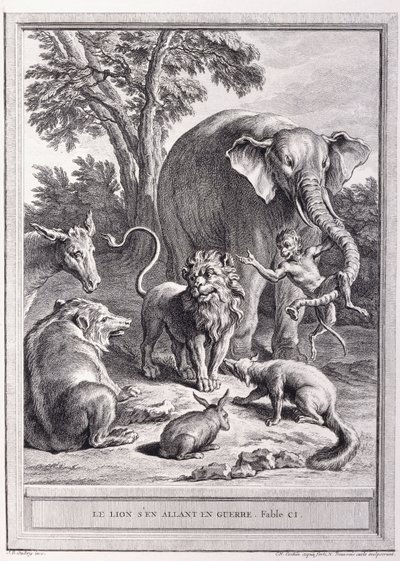戦争に行くライオン、1755-1759年頃 作： Jean Baptiste Oudry