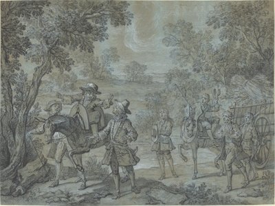 Ragotin は詩を宣言します。 農民は彼が説教していると信じている 作： Jean Baptiste Oudry