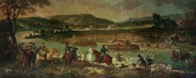 Royallieu近くのCompiegneが見えるオワーズのスタッグハント、1737年 作： Jean Baptiste Oudry