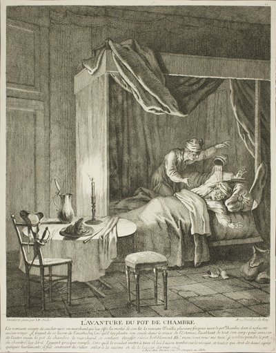 チャンバーポットの冒険（『ローマ喜劇のスケーヌ』より）、4枚目 作： Jean Baptiste Oudry