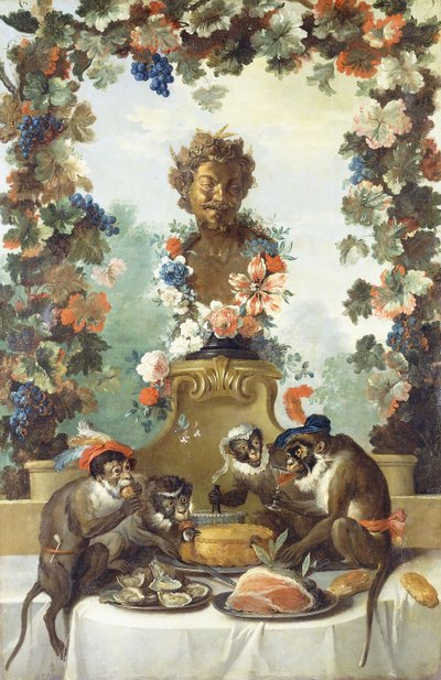 サルのごちそう、 作： Jean Baptiste Oudry