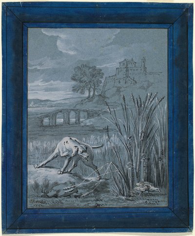 ヤマウズラは彼女の子供を救います 作： Jean Baptiste Oudry