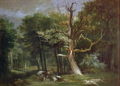 サンジェルマンの森の狼狩り、1748 作： Jean Baptiste Oudry